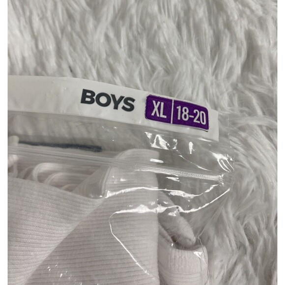 Fruit of the Loom Tank Top Undershirt Boys' White Cotton Size XL 18-20 6 Pack - Picture 5 of 8